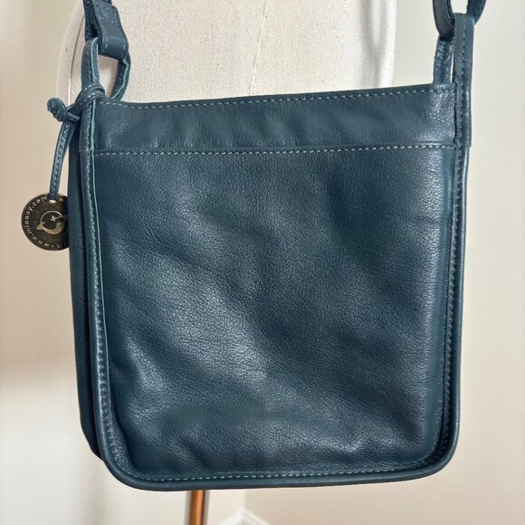 NWOT Minooy Athena crossbody bag in dark green - Picture 3 of 8